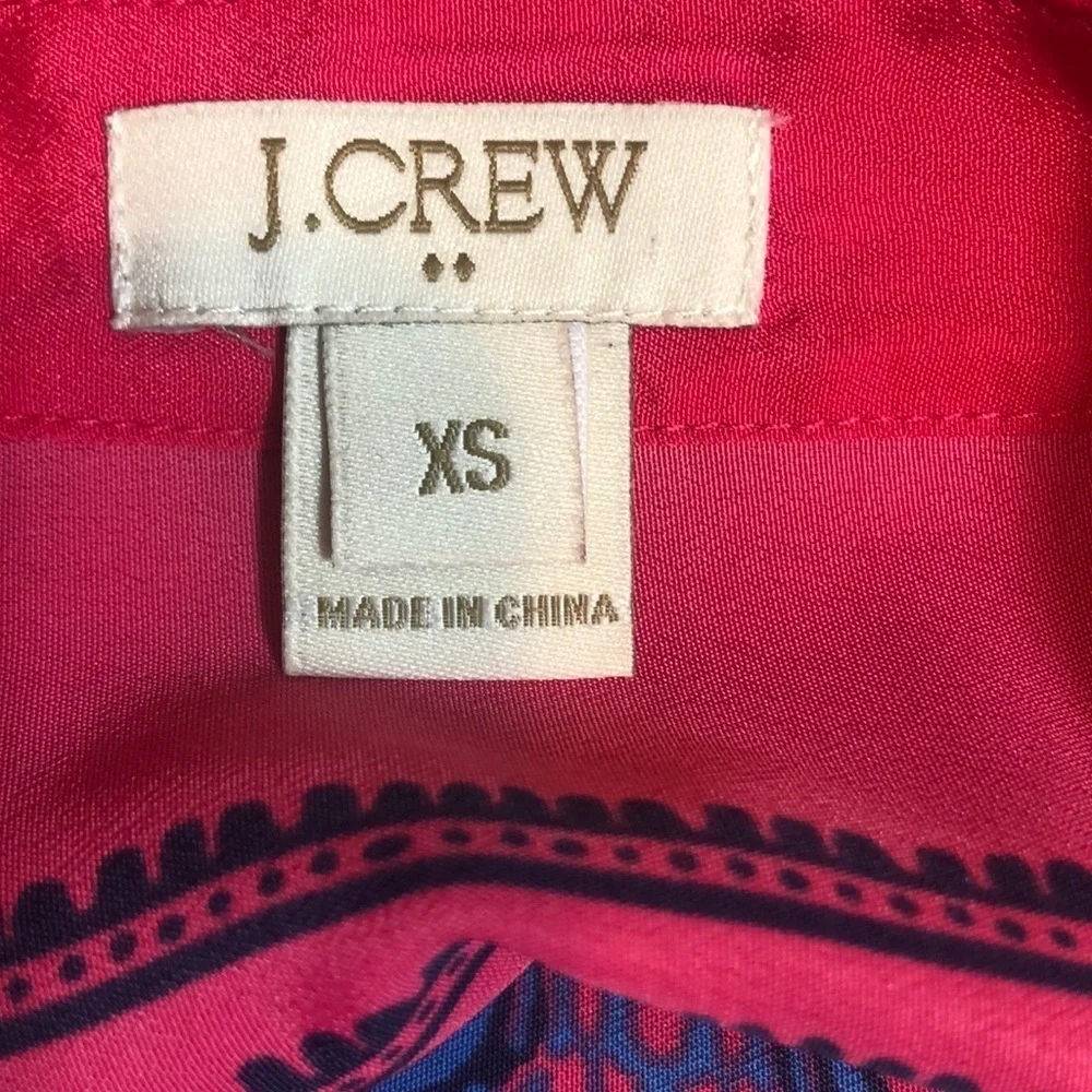 J. Crew Dervish Paisley Tunic Extra Small